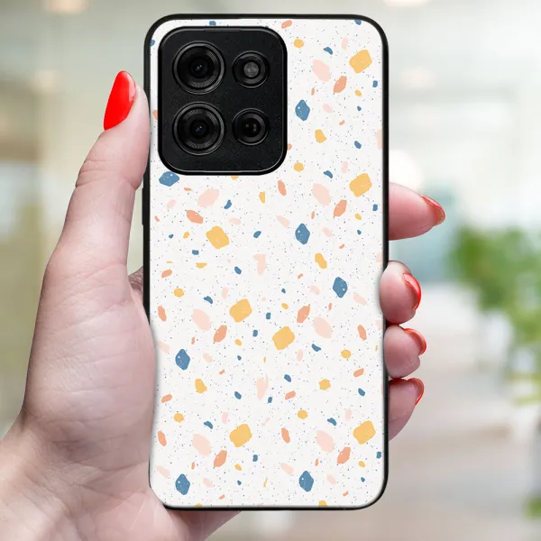 MY ART Ochranný kryt pre Motorola Moto G75 5G ORANGE TERRAZZO (165)