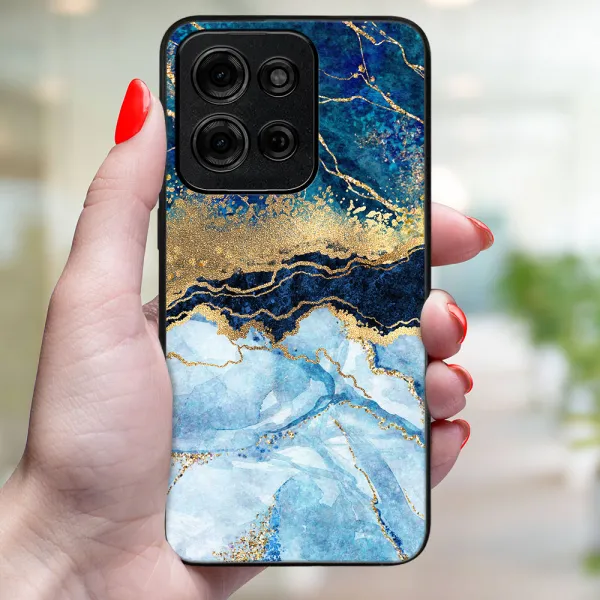 MY ART Ochranný kryt pre Motorola Moto G75 5G BLUE MARBLE (141)
