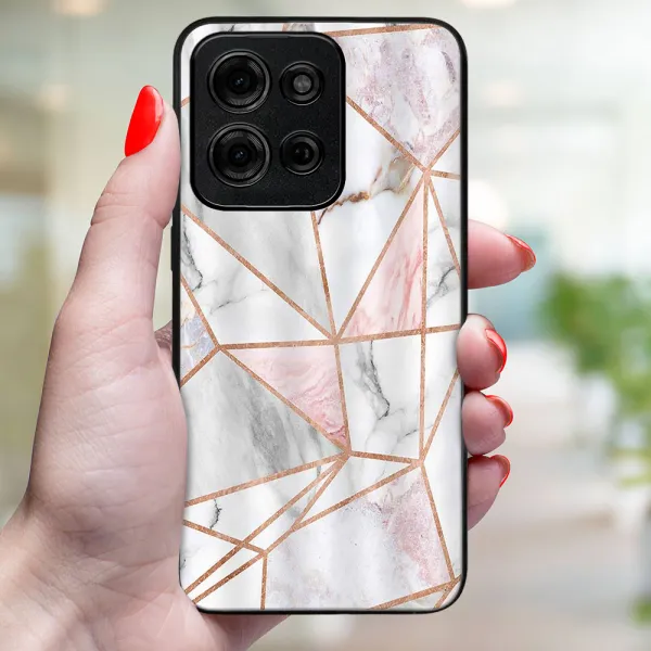 MY ART Ochranný kryt pre Motorola Moto G75 5G PINK MARBLE (143)