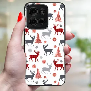 MY ART Kryt s vianočným dizajnom Motorola Moto G75 5G DEER (068)