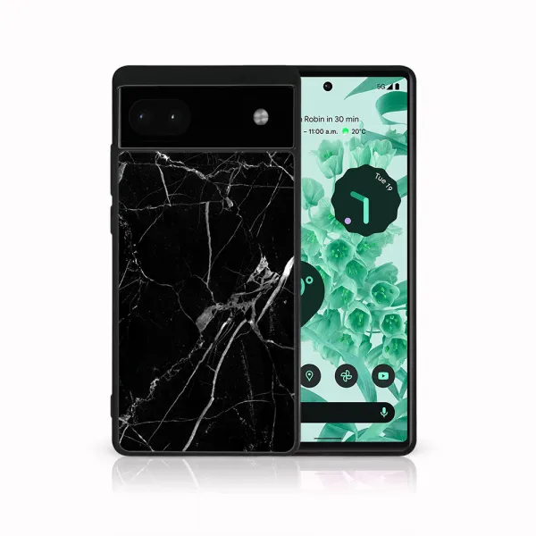MY ART Ochranný kryt pre Google Pixel 6a BLACK MARBLE (142)