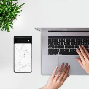 MY ART Ochranný kryt pre Google Pixel 6a WHITE MARBLE (144)