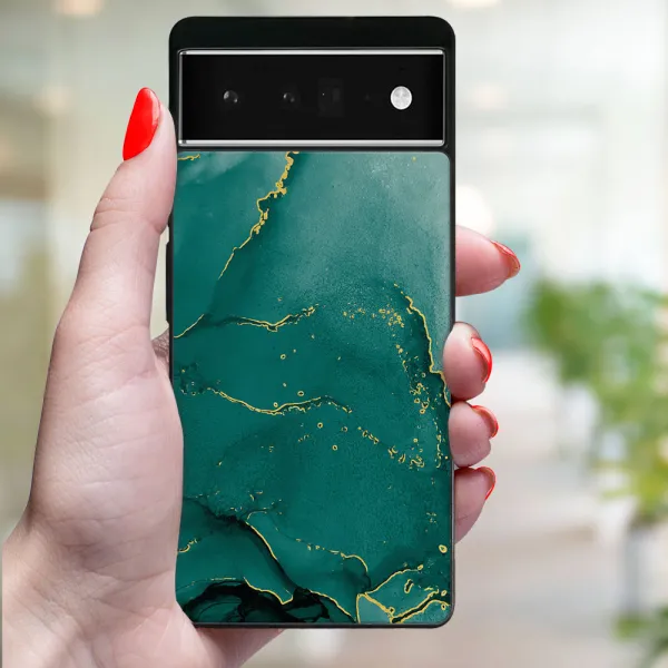 MY ART Ochranný kryt pre Google Pixel 6a GREEN MARBLE (145)