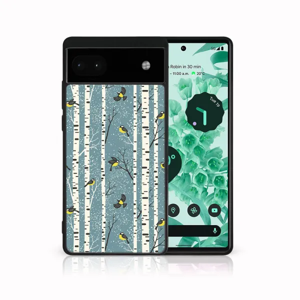 MY ART Kryt s vianočným dizajnom Google Pixel 6a BIRCH (072)