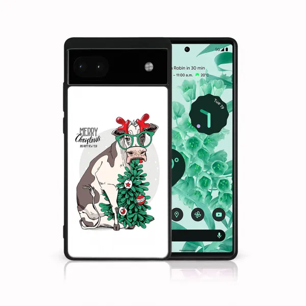 MY ART Kryt s vianočným dizajnom Google Pixel 6a MERRY CHRISTMAS (074)