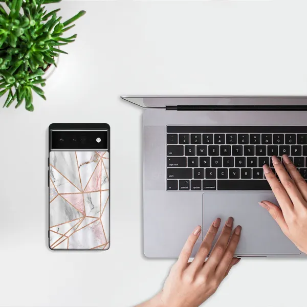 MY ART Ochranný kryt pre Google Pixel 6a PINK MARBLE (143)