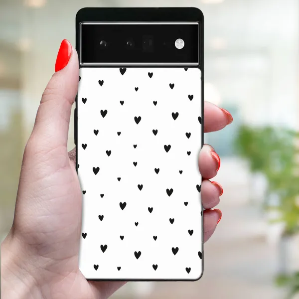 MY ART Ochranný kryt pre Google Pixel 6a BLACK HEARTS (167)
