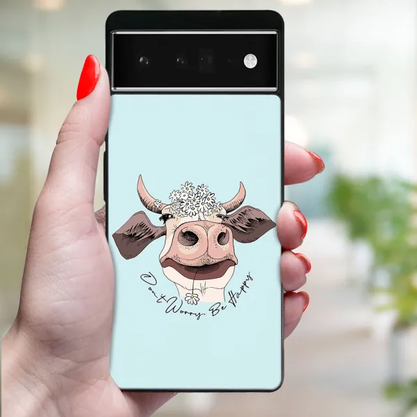 MY ART Ochranný kryt pre Google Pixel 6a HAPPY COW (181)