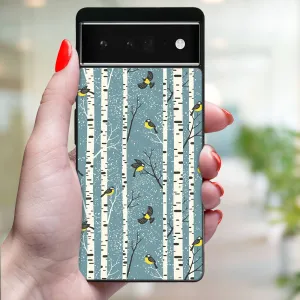 MY ART Kryt s vianočným dizajnom Google Pixel 6a BIRCH (072)