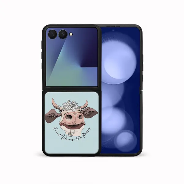 MY ART Ochranný kryt pre Samsung Galaxy Z Flip7 5G HAPPY COW (181)
