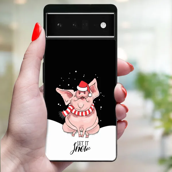 MY ART Kryt s vianočným dizajnom Google Pixel 6a LET IT SNOW (075)