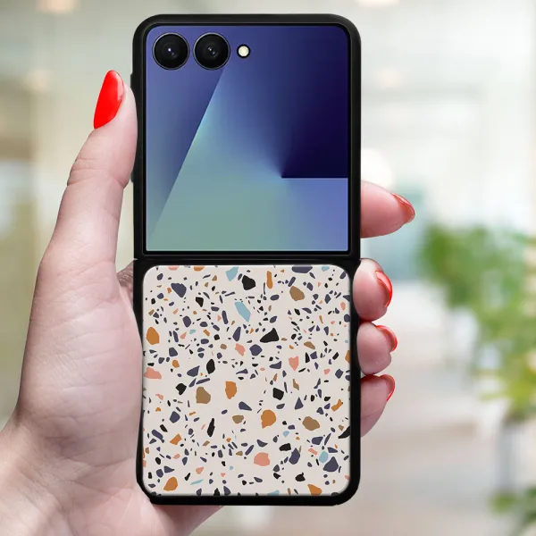 MY ART Ochranný kryt pre Samsung Galaxy Z Flip7 5G BEIGE TERRAZZO (162)