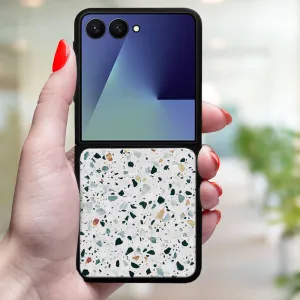 MY ART Ochranný kryt pre Samsung Galaxy Z Flip7 5G GREY TERRAZZO (163)