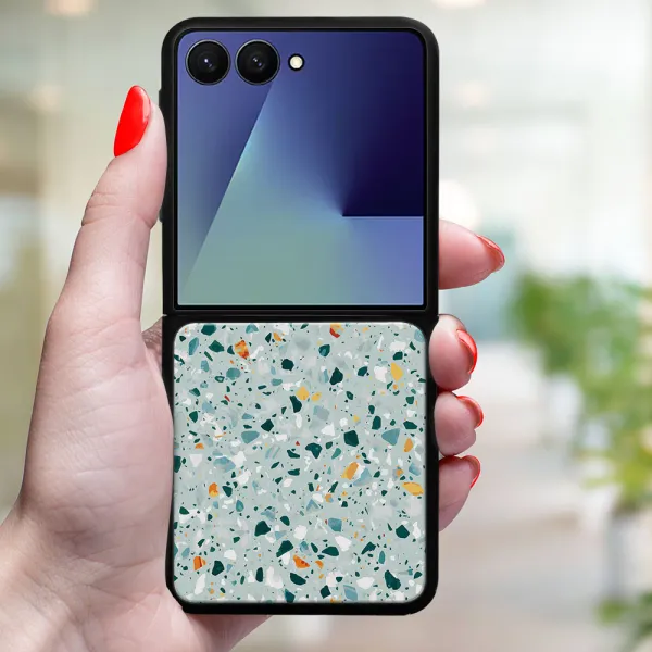 MY ART Ochranný kryt pre Samsung Galaxy Z Flip7 5G BLUE TERRAZZO (164)