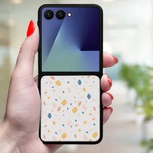 MY ART Ochranný kryt pre Samsung Galaxy Z Flip7 5G ORANGE TERRAZZO (165)