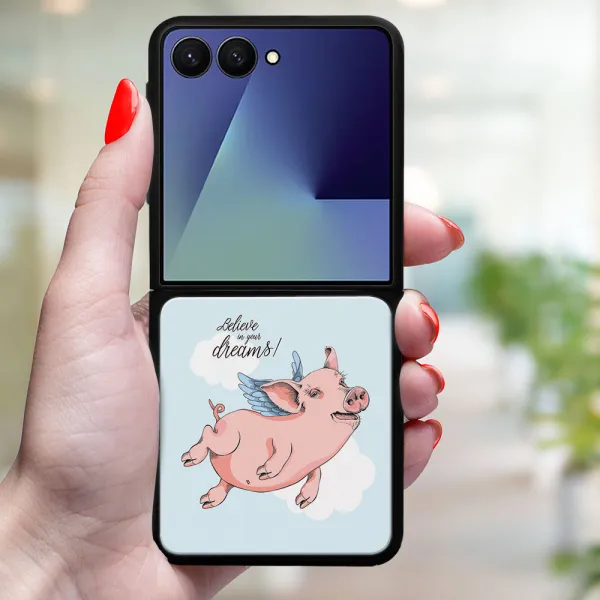 MY ART Ochranný kryt pre Samsung Galaxy Z Flip7 5G PIG (186)