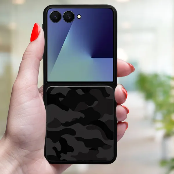 MY ART Ochranný kryt pre Samsung Galaxy Z Flip7 5G BLACK CAMO (234)