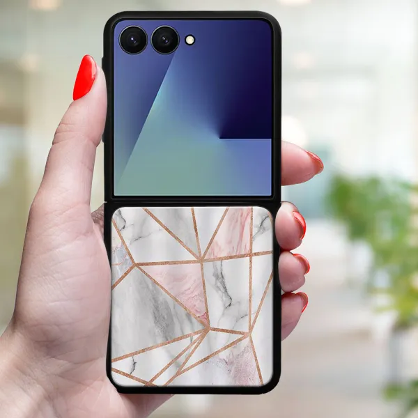 MY ART Ochranný kryt pre Samsung Galaxy Z Flip7 5G PINK MARBLE (143)