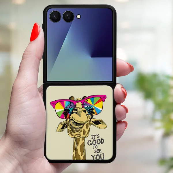 MY ART Ochranný kryt pre Samsung Galaxy Z Flip7 5G GIRAFFE (180)