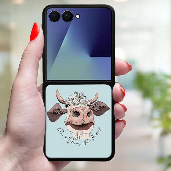 MY ART Ochranný kryt pre Samsung Galaxy Z Flip7 5G HAPPY COW (181)