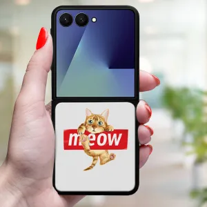 MY ART Ochranný kryt pre Samsung Galaxy Z Flip7 5G MEOW (183)