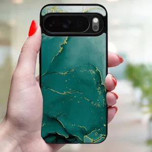 MY ART Ochranný kryt pre Google Pixel 10 / Pixel 10 Pro GREEN MARBLE (145)