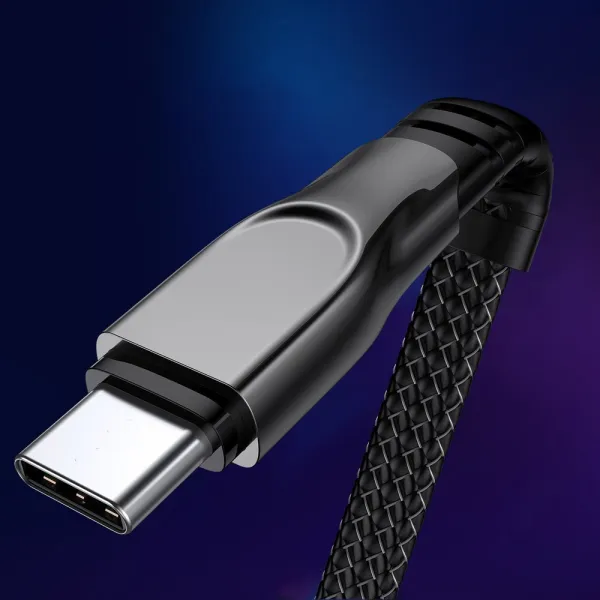 Joyroom 3in1 kábel USB - Lightning / Lightning / USB-C 3.5A 1.3m, čierny