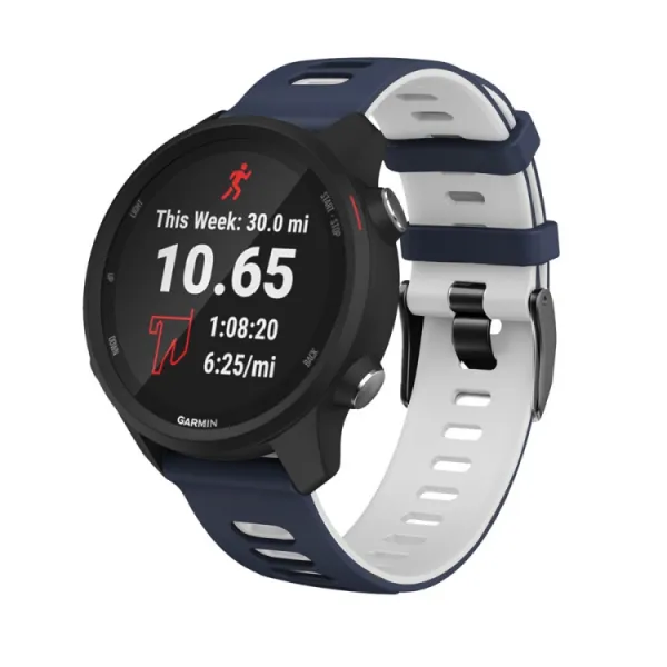 SPORTY Vymeniteľný silikónový remienok Garmin Venu 2 / Vivoactive 4 modrý-biely