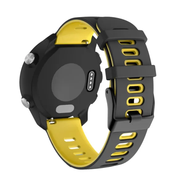SPORTY Vymeniteľný silikónový remienok Garmin Venu 2 / Vivoactive 4 čierny-žltý