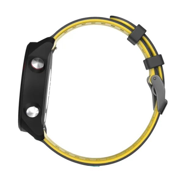 SPORTY Vymeniteľný silikónový remienok Garmin Venu 2 / Vivoactive 4 čierny-žltý