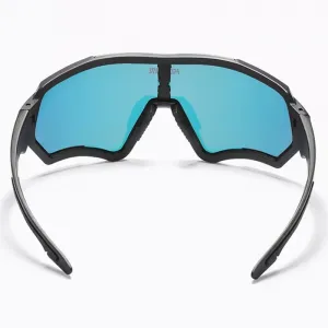 KDEAM Collins 03 cyklistické okuliare, Black / Blue Green