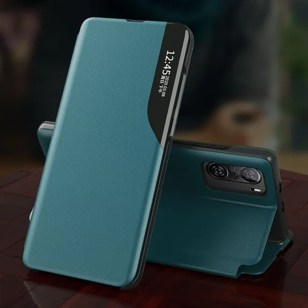 MG Eco Leather View knižkové puzdro na Xiaomi Redmi K40 / Poco F3, červené