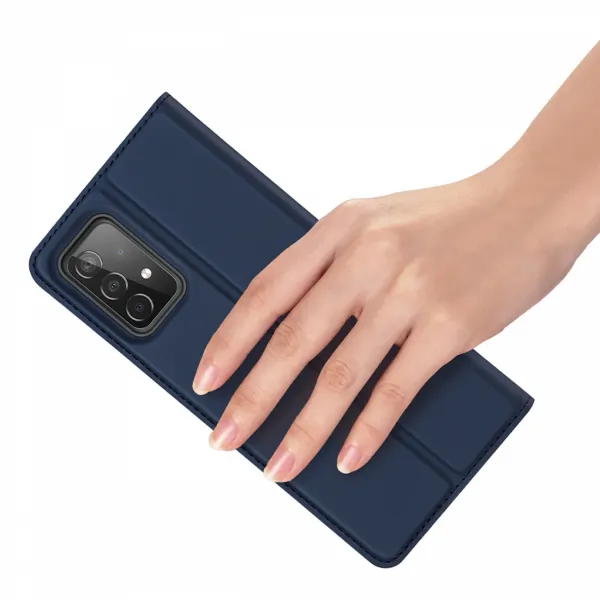 Dux Ducis Skin Pro knižkové kožené puzdro na Samsung Galaxy A73, modré