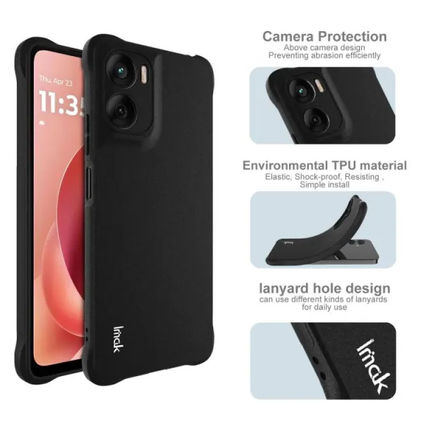 IMAK Ochranný obal pre Motorola Moto G06 / G06 Power MATTE BLACK