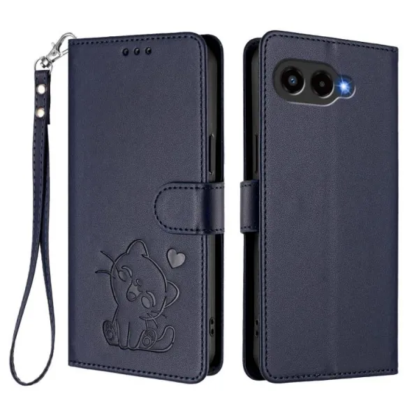ART CAT Peňaženkový obal s remienkom pre T Phone 3 tmavomodrý