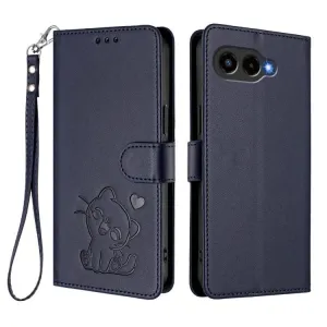 ART CAT Peňaženkový obal s remienkom pre T Phone 3 tmavomodrý