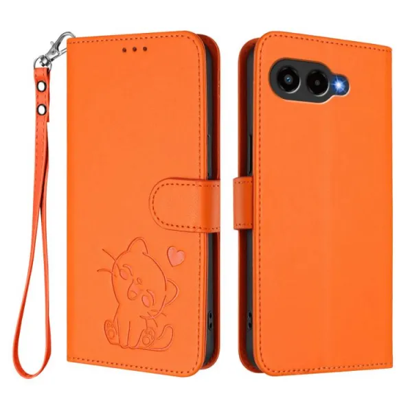 ART CAT Peňaženkový obal s remienkom pre T Phone 3 oranžový