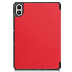 LEATHER Zaklápací kryt pre Xiaomi Redmi Pad 2 Pro červený