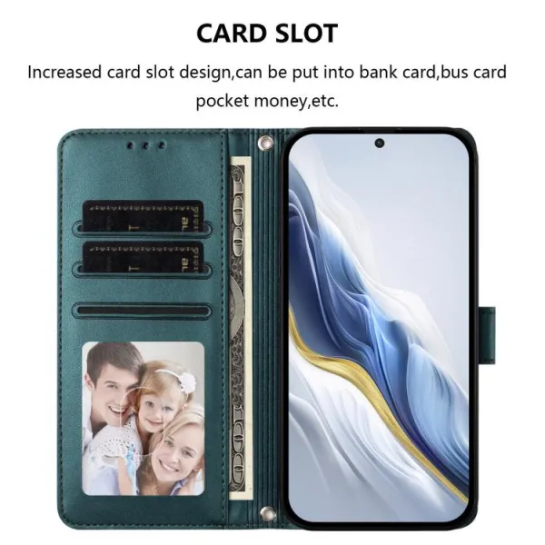 ART CAT Peňaženkový obal s remienkom pre T Phone 3 tmavozelený
