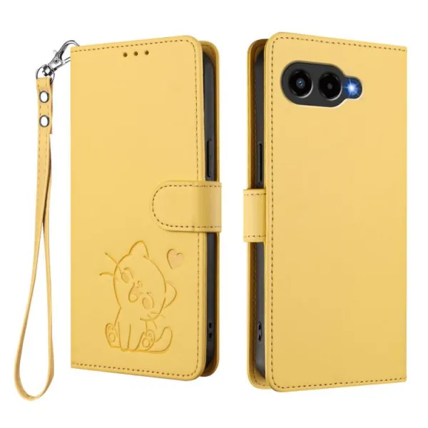 ART CAT Peňaženkový obal s remienkom pre T Phone 3 žltý