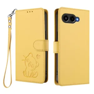 ART CAT Peňaženkový obal s remienkom pre T Phone 3 žltý