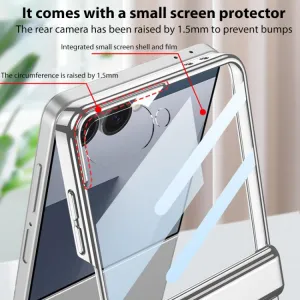 GKK PHANTOM Ochranný kryt so stojanom pre Samsung Galaxy Z Flip7 5G zlatý