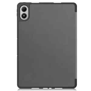 LEATHER Zaklápací kryt pre Xiaomi Redmi Pad 2 Pro šedý