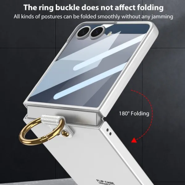 GKK CIRCLE Ochranný obal s držiakom pre Samsung Galaxy Z Flip7 5G šedý