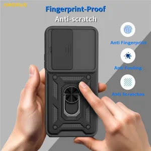 RING CAMERA Kryt s držiakom pre Xiaomi Redmi 15 / Redmi 15 5G strieborný