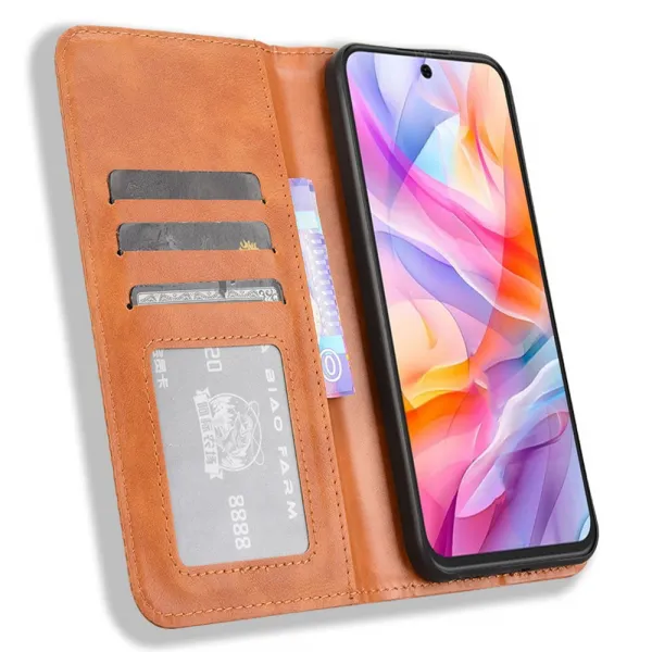 BUSINESS Peňaženkové puzdro pre ZTE V70 Vita hnedé