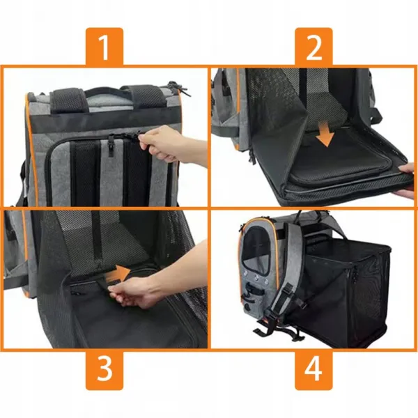 MG Animal Backpack V1 prepravná taška pre psy a mačky, sivá
