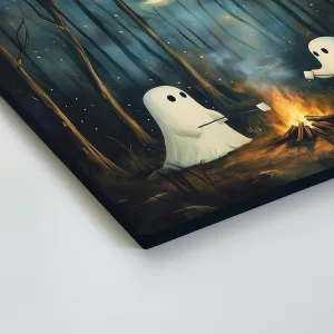 Detský obraz na Halloween - Duchovia v lese
