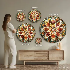 Drevená mandala na stenu - Farby sveta