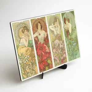 Obraz na dreve - Alfonz Mucha - Les Fleurs